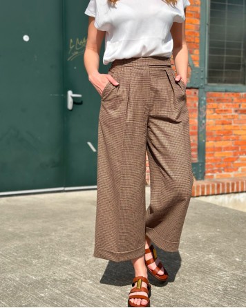 Kalhoty dámské Max Mara hnědé